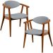 Kit 02 Poltronas Decorativas Para Sala de Estar Jantar Cecília L02 Facto Cinza - Lyam Decor