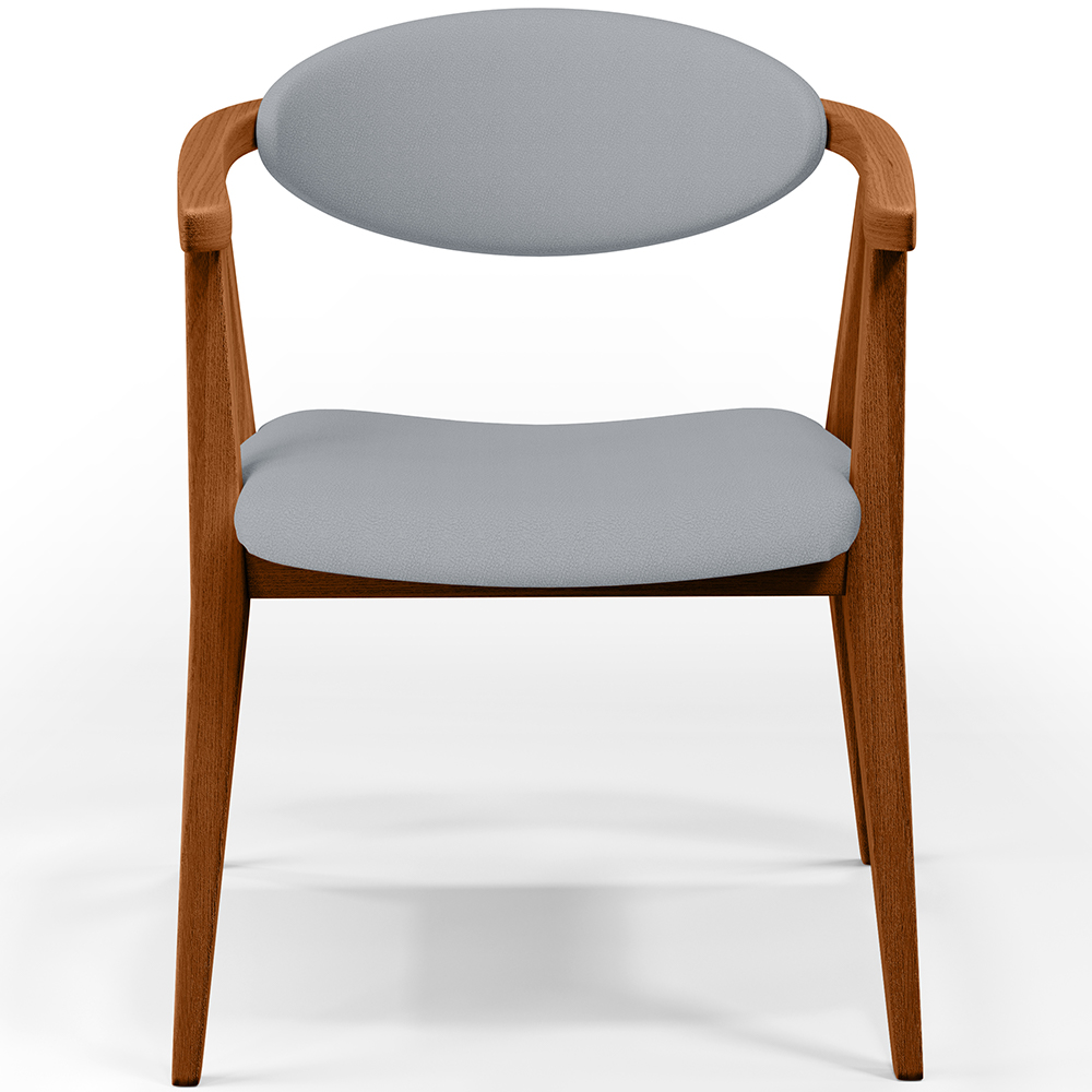 Kit 02 Poltronas Decorativas Para Sala de Estar Jantar Cecília L02 Facto Cinza - Lyam Decor