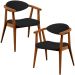 Kit 02 Poltronas Decorativas Para Sala de Estar Jantar Cecília L02 Facto Preto - Lyam Decor