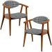 Kit 02 Poltronas Decorativas Para Sala de Estar Jantar Cecília L02 Pied Poule - Lyam Decor
