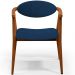 Kit 02 Poltronas Decorativas Para Sala de Estar Jantar Cecília L02 Suede Azul Marinho - Lyam Decor