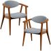 Kit 02 Poltronas Decorativas Para Sala de Estar Jantar Cecília L02 Suede Cinza - Lyam Decor