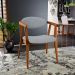 Kit 02 Poltronas Decorativas Para Sala de Estar Jantar Cecília L02 Suede Cinza - Lyam Decor