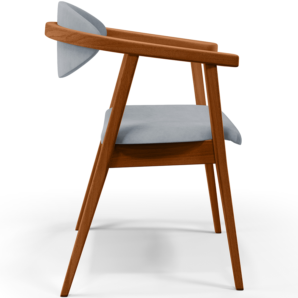 Kit 02 Poltronas Decorativas Para Sala de Estar Jantar Cecília L02 Suede Cinza - Lyam Decor