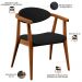 Kit 02 Poltronas Decorativas Para Sala de Estar Jantar Cecília L02 Suede Preto - Lyam Decor