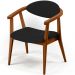 Kit 02 Poltronas Decorativas Para Sala de Estar Jantar Cecília L02 Suede Preto - Lyam Decor