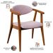 Kit 02 Poltronas Decorativas Para Sala de Estar Jantar Cecília L02 Suede Rosê - Lyam Decor