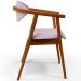 Kit 02 Poltronas Decorativas Para Sala de Estar Jantar Cecília L02 Suede Rosê - Lyam Decor