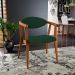 Kit 02 Poltronas Decorativas Para Sala de Estar Jantar Cecília L02 Suede Verde Musgo - Lyam Decor