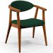 Kit 02 Poltronas Decorativas Para Sala de Estar Jantar Cecília L02 Suede Verde Musgo - Lyam Decor