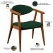 Kit 02 Poltronas Decorativas Para Sala de Estar Jantar Cecília L02 Suede Verde Musgo - Lyam Decor