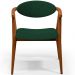 Kit 02 Poltronas Decorativas Para Sala de Estar Jantar Cecília L02 Suede Verde Musgo - Lyam Decor