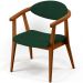 Kit 02 Poltronas Decorativas Para Sala de Estar Jantar Cecília L02 Suede Verde Musgo - Lyam Decor