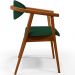 Kit 02 Poltronas Decorativas Para Sala de Estar Jantar Cecília L02 Suede Verde Musgo - Lyam Decor