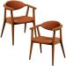 Kit 02 Poltronas Decorativas Para Sala de Estar Jantar Cecília L02 Tecido Terracota - Lyam Decor