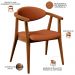 Kit 02 Poltronas Decorativas Para Sala de Estar Jantar Cecília L02 Tecido Terracota - Lyam Decor