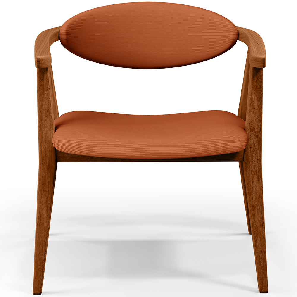 Kit 02 Poltronas Decorativas Para Sala de Estar Jantar Cecília L02 Tecido Terracota - Lyam Decor