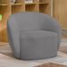 Kit 02 Poltronas Decorativas Para Sala de Estar Living Gliese K01 Bouclê Cinza - Lyam Decor