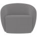 Kit 02 Poltronas Decorativas Para Sala de Estar Living Gliese K01 Bouclê Cinza - Lyam Decor