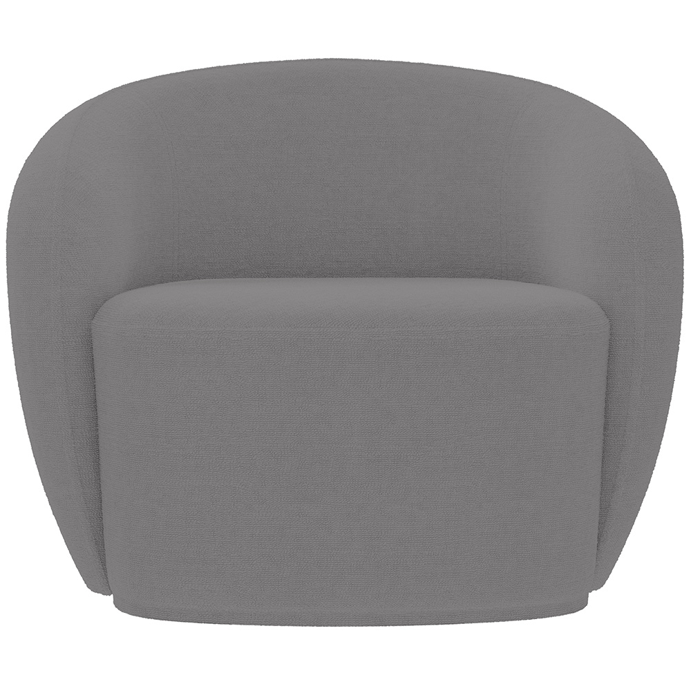 Kit 02 Poltronas Decorativas Para Sala de Estar Living Gliese K01 Bouclê Cinza - Lyam Decor