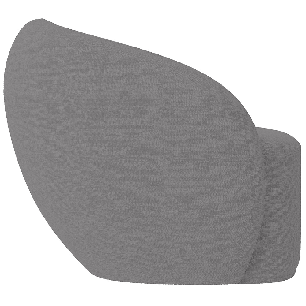 Kit 02 Poltronas Decorativas Para Sala de Estar Living Gliese K01 Bouclê Cinza - Lyam Decor