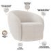 Kit 02 Poltronas Decorativas Para Sala de Estar Living Gliese K01 Bouclê Creme - Lyam Decor