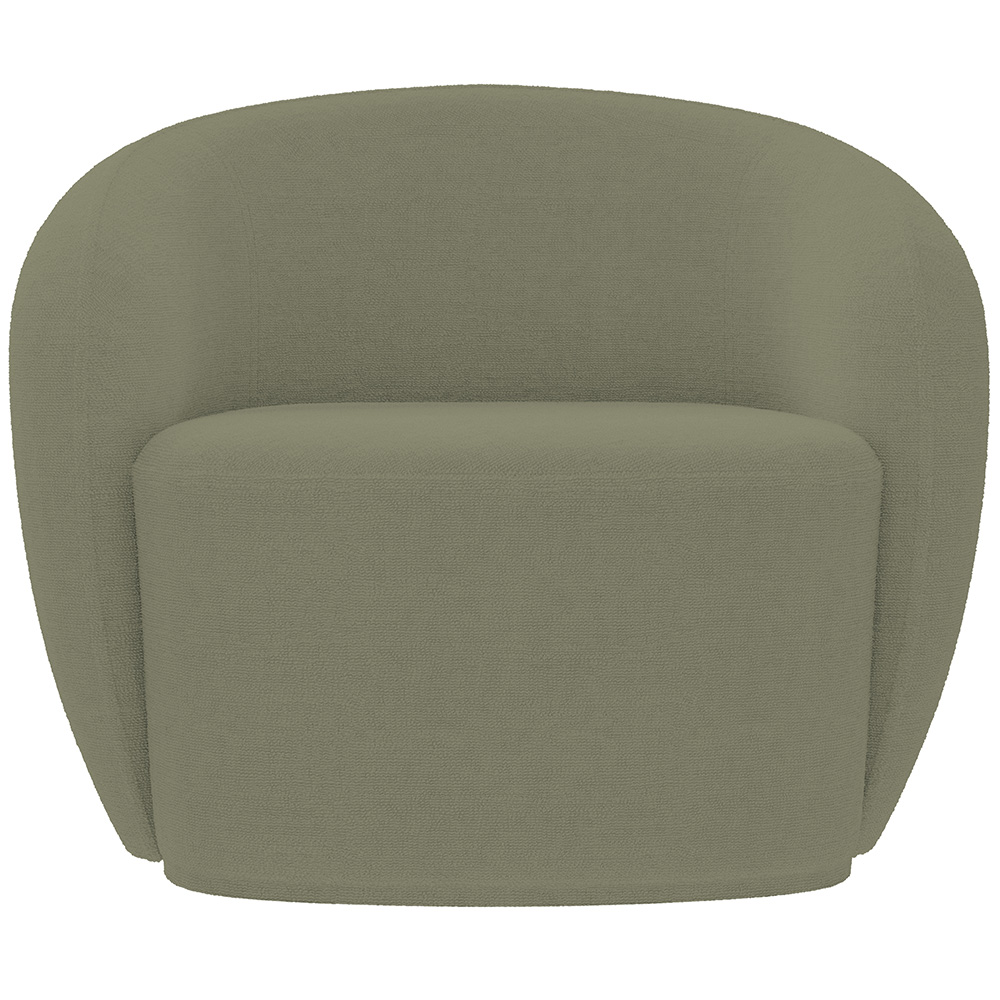 Kit 02 Poltronas Decorativas Para Sala de Estar Living Gliese K01 Bouclê Verde - Lyam Decor