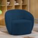 Kit 02 Poltronas Decorativas Para Sala de Estar Living Gliese K01 Veludo Azul Marinho - Lyam Decor
