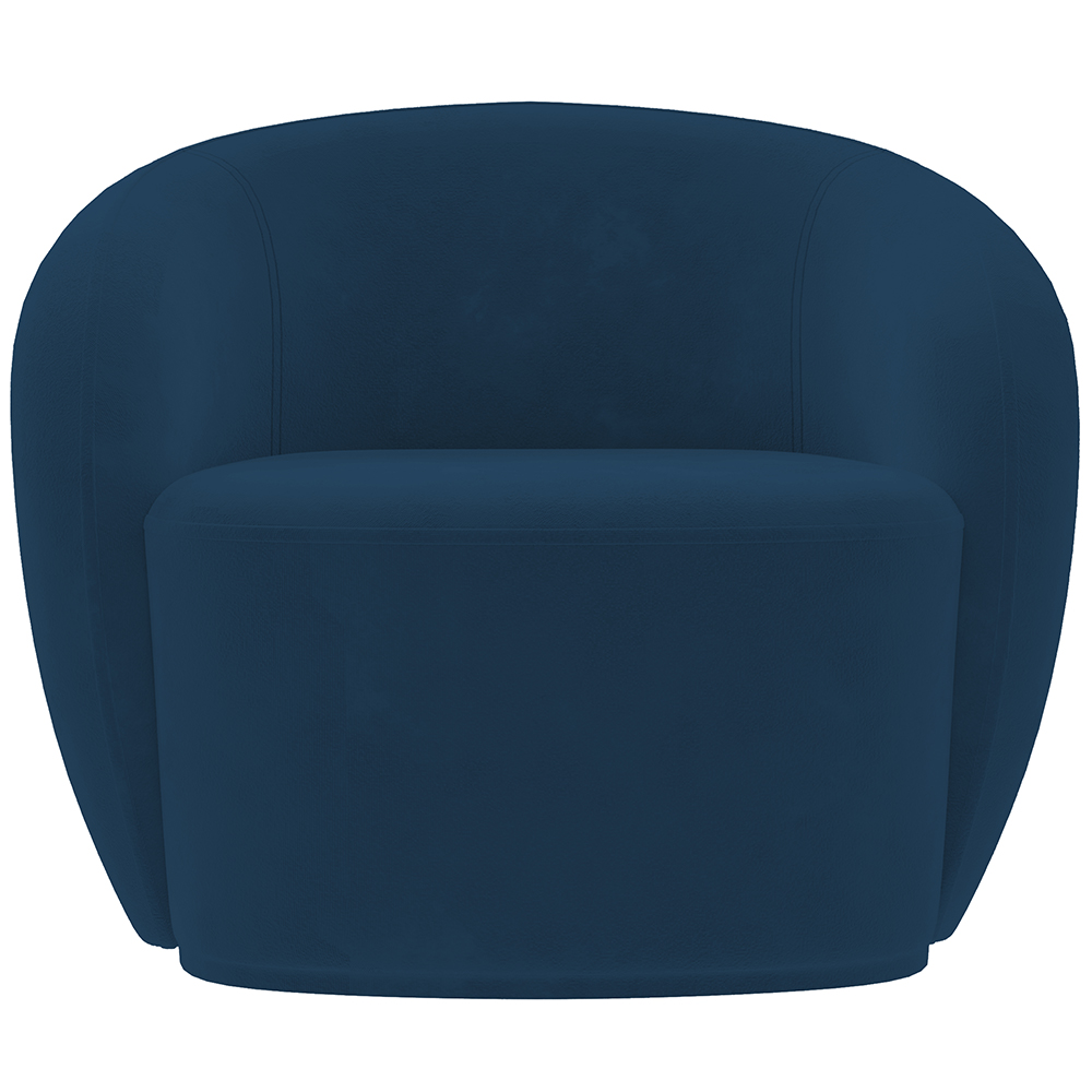 Kit 02 Poltronas Decorativas Para Sala de Estar Living Gliese K01 Veludo Azul Marinho - Lyam Decor
