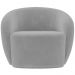 Kit 02 Poltronas Decorativas Para Sala de Estar Living Gliese K01 Veludo Cinza - Lyam Decor