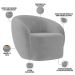 Kit 02 Poltronas Decorativas Para Sala de Estar Living Gliese K01 Veludo Cinza - Lyam Decor