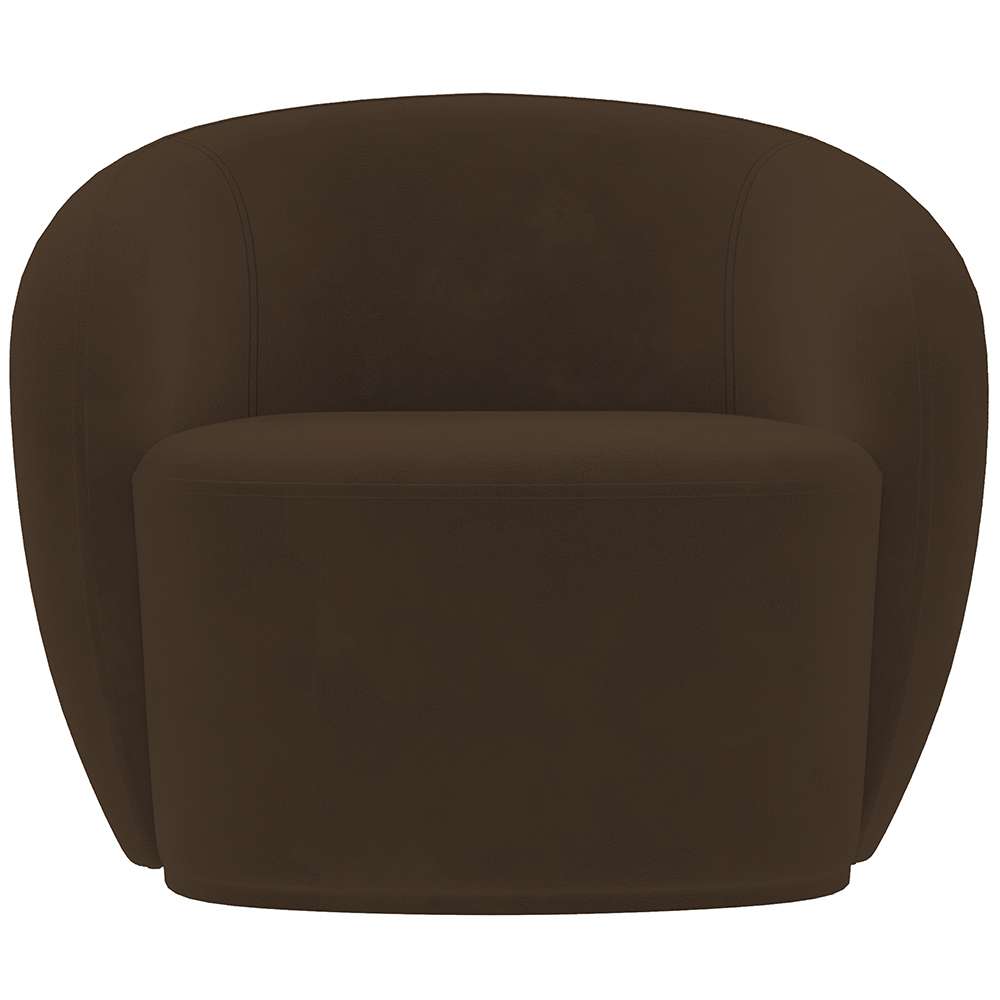 Kit 02 Poltronas Decorativas Para Sala de Estar Living Gliese K01 Veludo Marrom - Lyam Decor