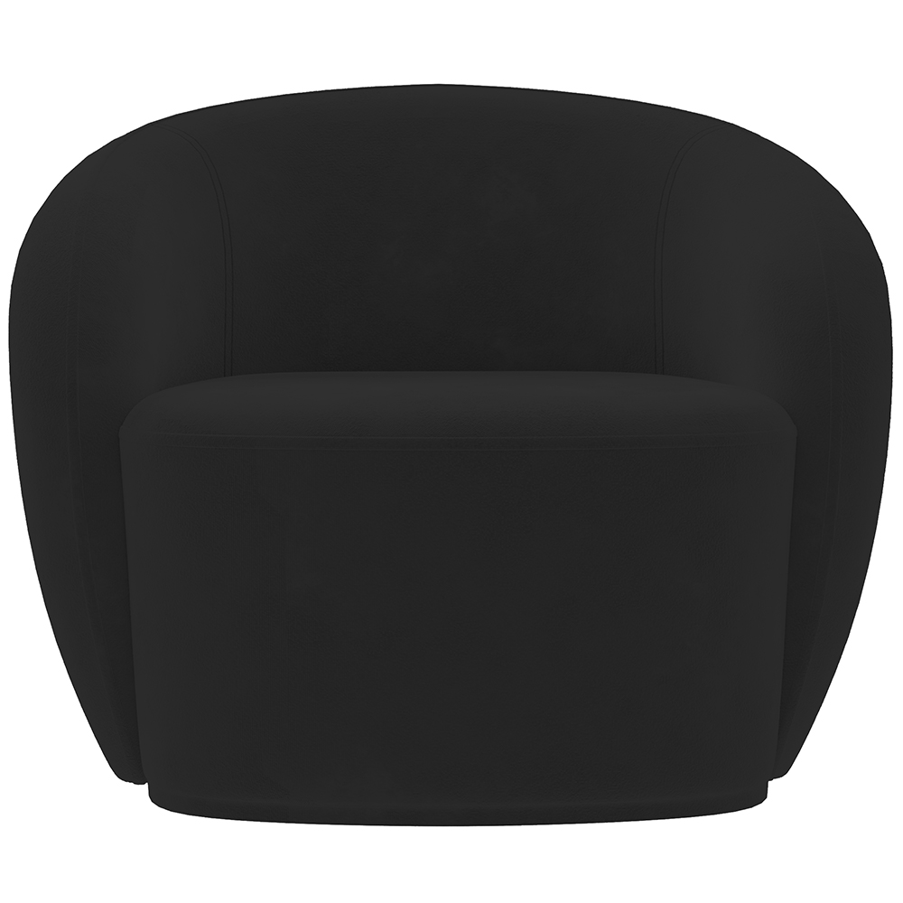Kit 02 Poltronas Decorativas Para Sala de Estar Living Gliese K01 Veludo Preto - Lyam Decor
