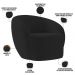 Kit 02 Poltronas Decorativas Para Sala de Estar Living Gliese K01 Veludo Preto - Lyam Decor