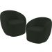 Kit 02 Poltronas Decorativas Para Sala de Estar Living Gliese K01 Veludo Verde - Lyam Decor