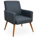 Kit 02 Poltronas Decorativas Para Sala de Estar Maria W01 Linho Chumbo - Lyam Decor