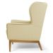 Kit 02 Poltronas Decorativas Para Sala de Estar Milena D02 Base de Madeira Corano Bege C-26 - Lyam Decor