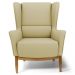 Kit 02 Poltronas Decorativas Para Sala de Estar Milena D02 Base de Madeira Corano Bege Escuro C-19 - Lyam Decor