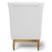 Kit 02 Poltronas Decorativas Para Sala de Estar Milena D02 Base de Madeira Corano Branco C-12 - Lyam Decor
