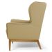 Kit 02 Poltronas Decorativas Para Sala de Estar Milena D02 Base de Madeira Veludo Liso Bege C-68 -Lyam Decor