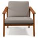Kit 02 Poltronas Decorativas Para Sala de Estar Petra B04 Linho Bege - Lyam Decor