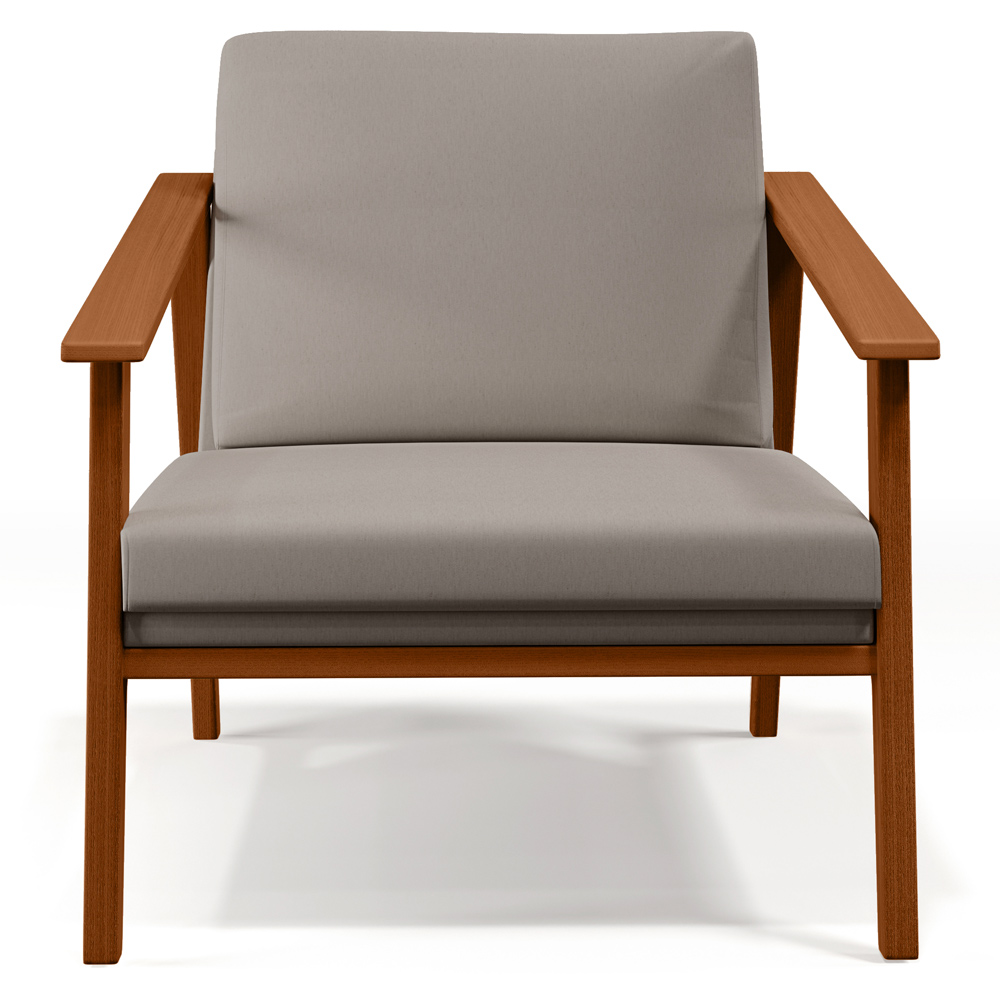 Kit 02 Poltronas Decorativas Para Sala de Estar Petra B04 Linho Bege - Lyam Decor