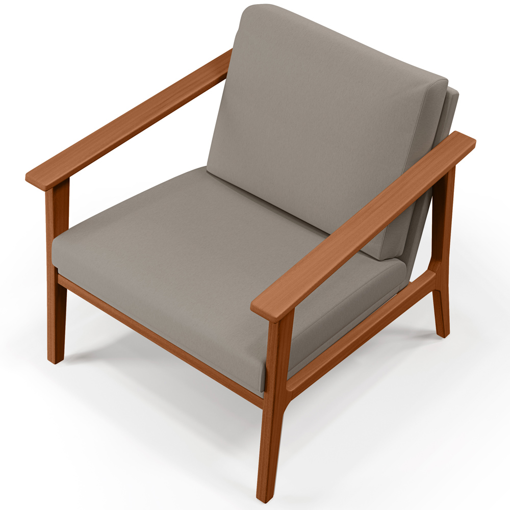 Kit 02 Poltronas Decorativas Para Sala de Estar Petra B04 Linho Bege - Lyam Decor
