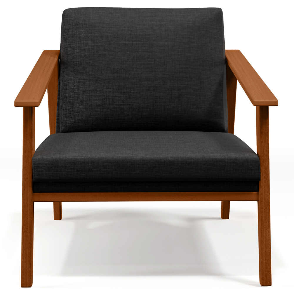 Kit 02 Poltronas Decorativas Para Sala de Estar Petra B04 Linho Chumbo - Lyam Decor
