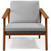 Kit 02 Poltronas Decorativas Para Sala de Estar Petra B04 Linho Cinza - Lyam Decor