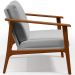 Kit 02 Poltronas Decorativas Para Sala de Estar Petra B04 Linho Cinza - Lyam Decor
