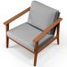 Kit 02 Poltronas Decorativas Para Sala de Estar Petra B04 Linho Cinza - Lyam Decor
