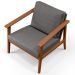 Kit 02 Poltronas Decorativas Para Sala de Estar Petra B04 Linho Cinza Escuro - Lyam Decor