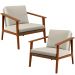 Kit 02 Poltronas Decorativas Para Sala de Estar Petra B04 Linho Cru - Lyam Decor