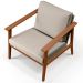 Kit 02 Poltronas Decorativas Para Sala de Estar Petra B04 Linho Cru - Lyam Decor